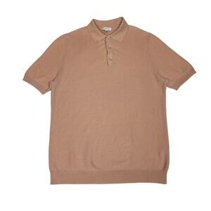 Sunspel Cotton Textured Knit Polo Men's Medium Minimalist Quiet Luxury